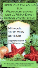 Screenshot des Plakates zum Weihnachtsmarkt